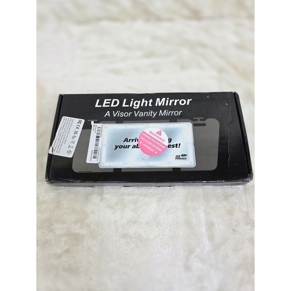Car LED Lighted Vanity Mirror Sun Visor 1000‎ Lumens USB